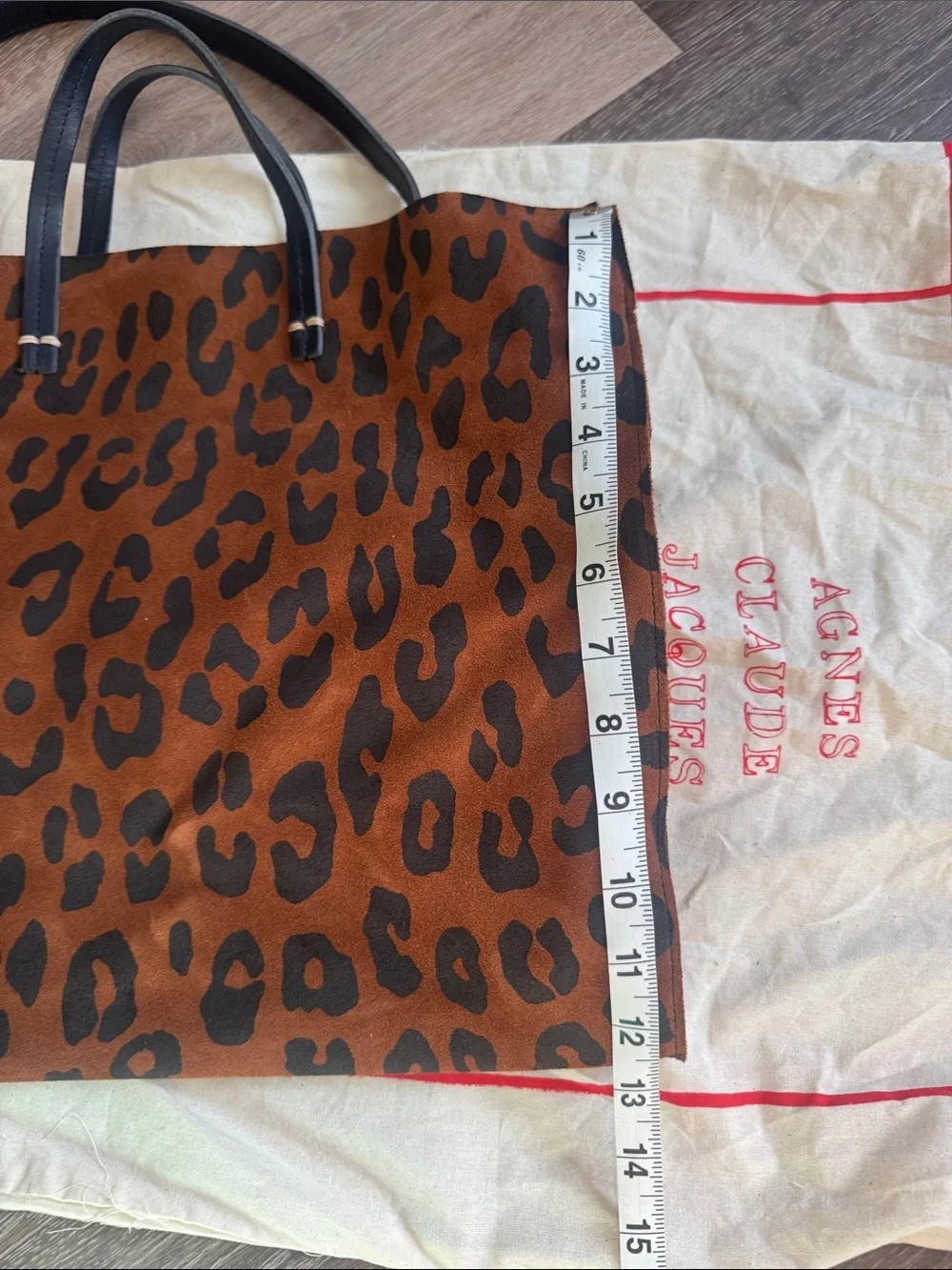 Clare V Leopard Simple Tote in Brown and Black- New without Tags
